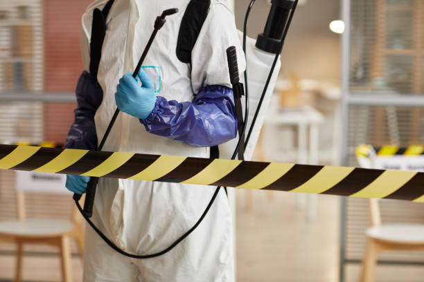 Professional Biohazard Cleanup technician working in Center, CO